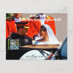 Postal Harry y Meghan Royal Boda Carriage Ride