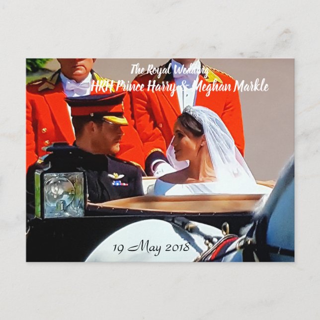 Postal Harry y Meghan Royal Boda Carriage Ride (Anverso)