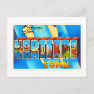 Postal Hartford Connecticut CT Vintage Travel Souvenir