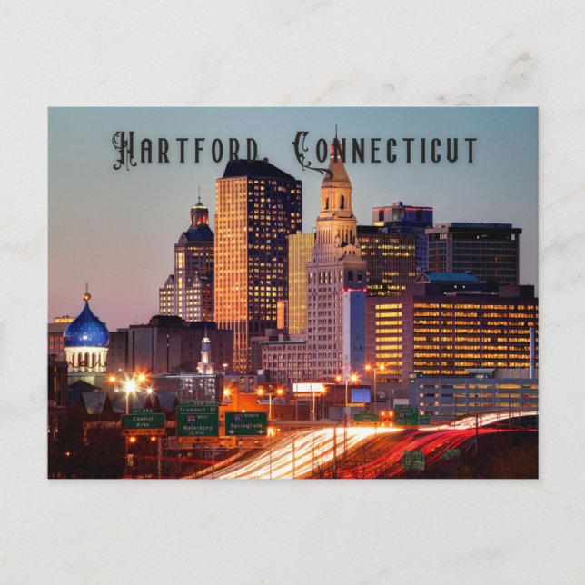 Postal Hartford, Connecticut Postcard Souvenir (Anverso)