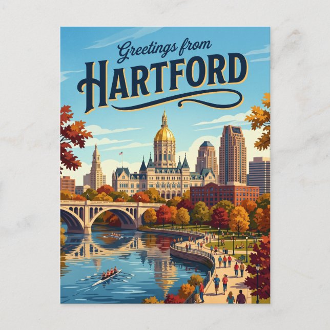 Postal Hartford EE. UU. (Anverso)