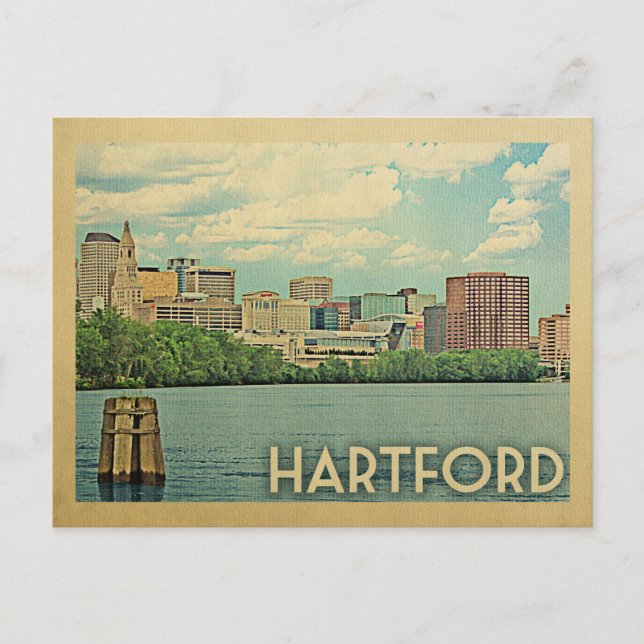 Postal Hartford Postcard Connecticut Vintage Travel (Anverso)