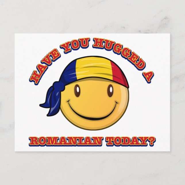 Postal ¿Has abrazado a un rumano hoy? (Anverso)