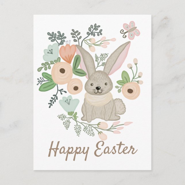 Postal Hase im Busch (Anverso)