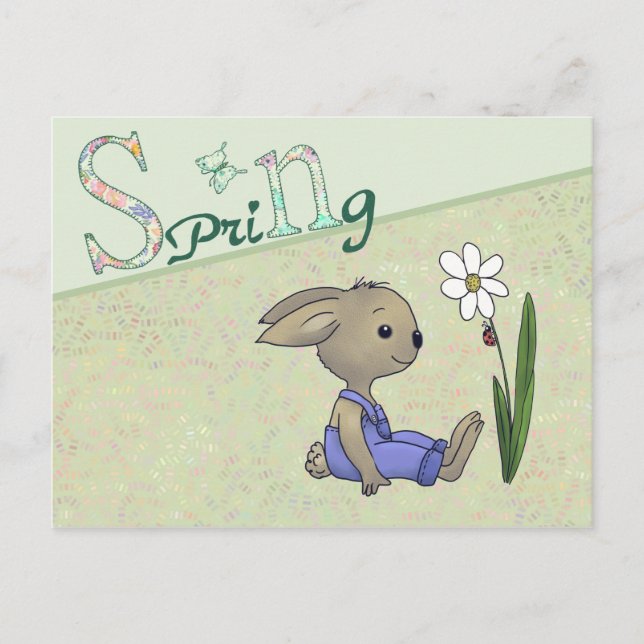 Postal Hase im Frühling (Anverso)