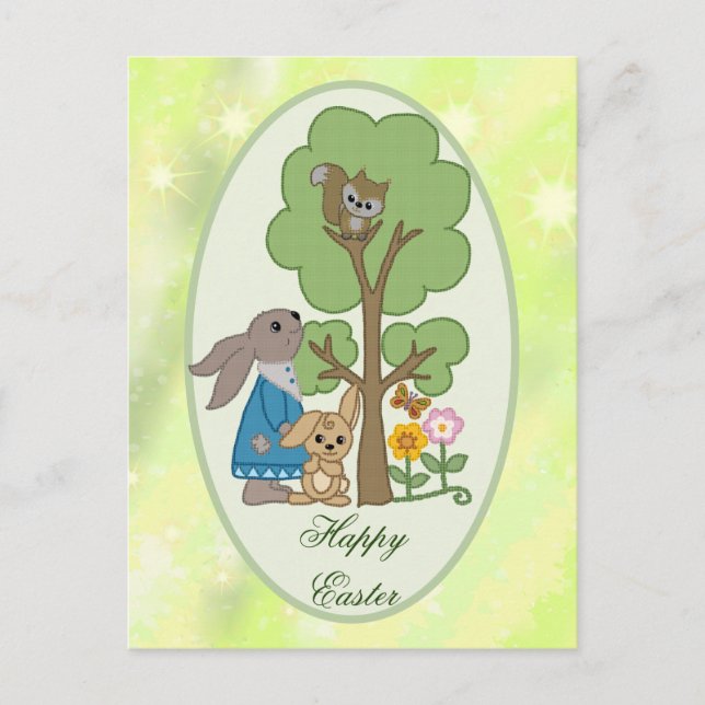 Postal Hase und Eichhörnchen  (Anverso)