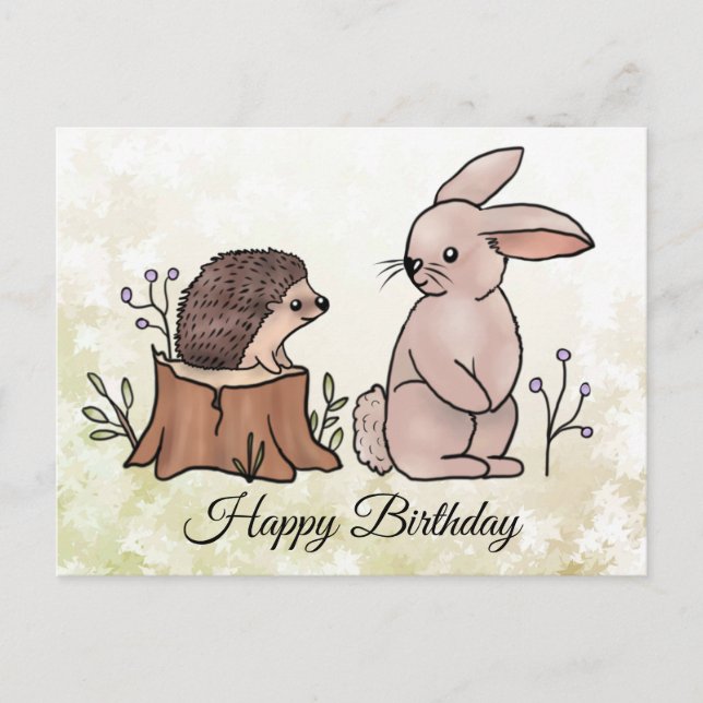 Postal Hase und Igel  (Anverso)
