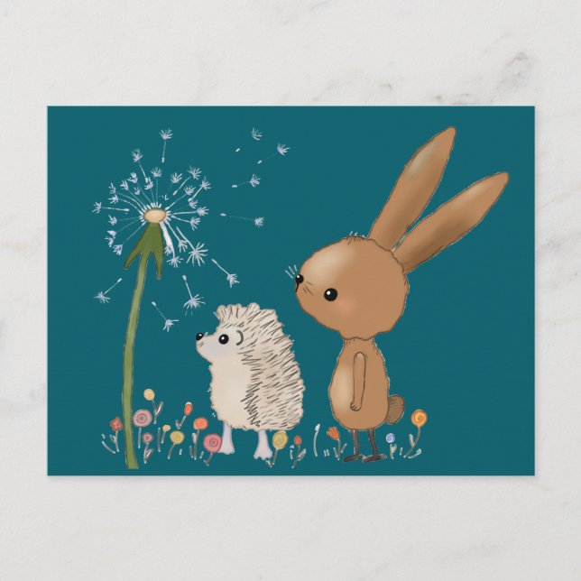 Postal Hase und Igel (Anverso)