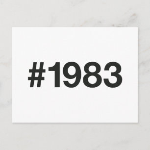 Postal Hashtag 42 aniversario de cumpleaños de 1983