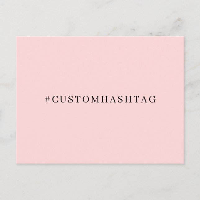 Postal Hashtag Modern Pink Social Media Design (Anverso)
