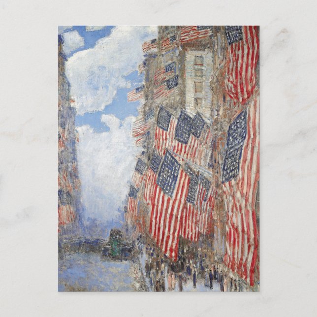 Postal Hassam, 4 de julio (Anverso)
