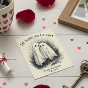 Postal Hasta que la Muerte nos Separe Parejas Fantasmas