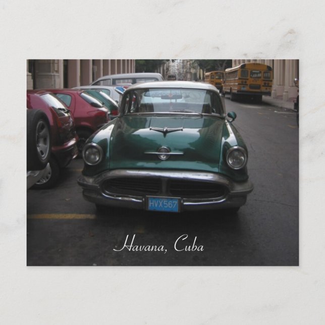 Postal havana de coche vintage (Anverso)