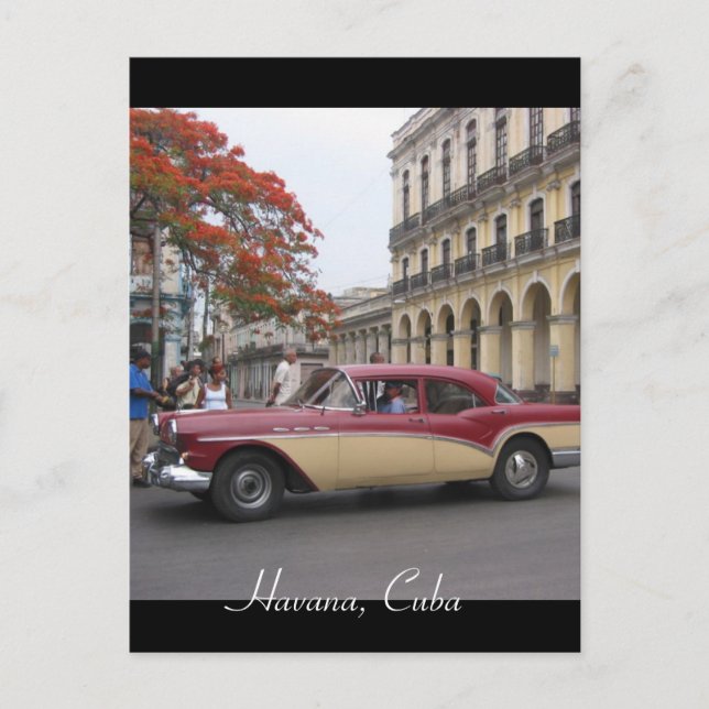 Postal havana de coche vintage (Anverso)
