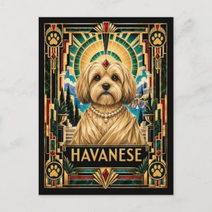 Postal Havanés, Perro Art Déco