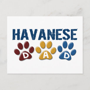 Postal HAVANESE Dad Paw Print 1