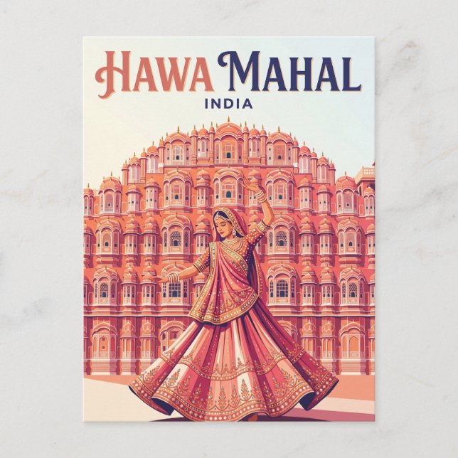 Postal Hawa Mahal India (Anverso)