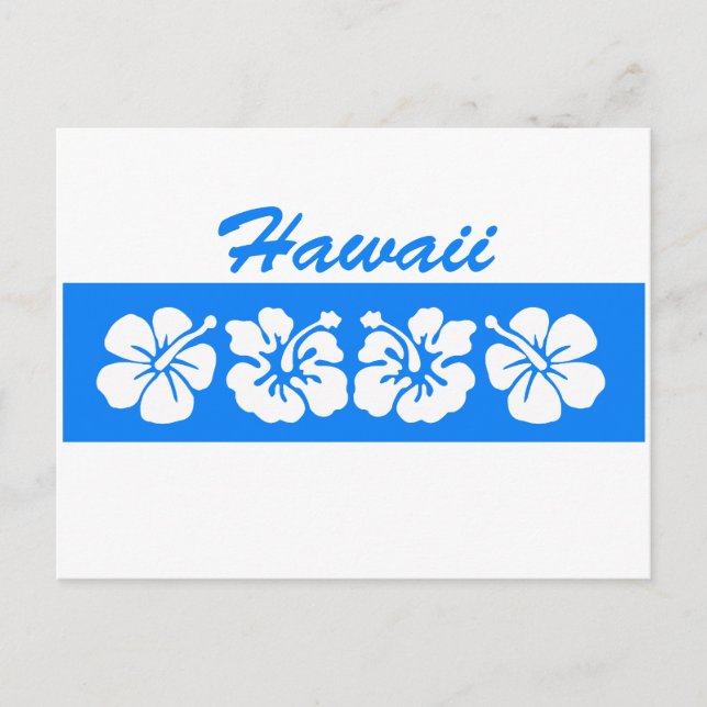 Postal Hawai azul (Anverso)