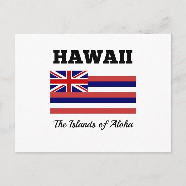 Postal Hawái, Bandera y Lema (Anverso)