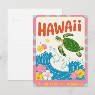 Postal Hawái EE. UU. Viajes Antiguos