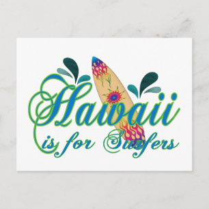 Postal Hawái es para los surfistas