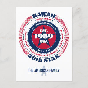 Postal Hawai, Honolulu, HI, Patriótico, Monograma