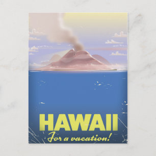Postal Hawái para unas vacaciones! cartel de viaje vintag