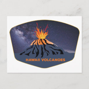 Postal Hawái: souvenir del parque nacional de los Volcane