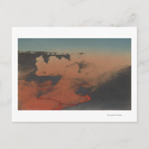 Postal Hawái - Vista del volcán Kilauea en HA