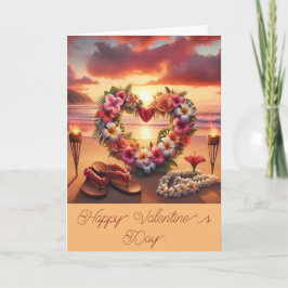 Postal hawaiana romántica personalizado