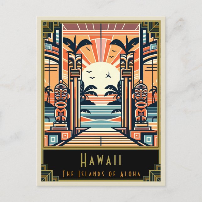 Postal Hawaii | Art Deco (Anverso)