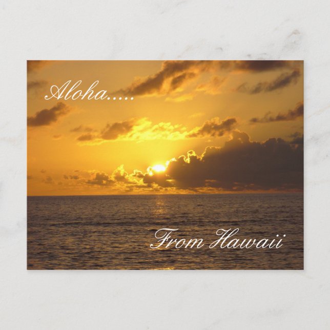 Postal Hawaii Beach 2, Aloha......Desde Hawaii (Anverso)