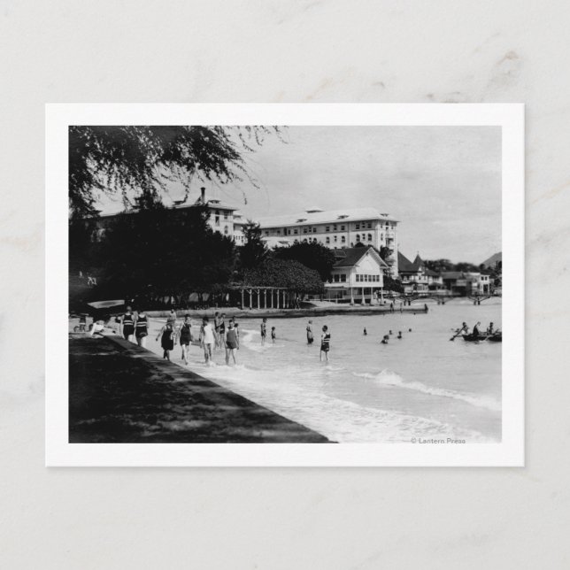 Postal Hawaii Fotografía de escena frente al mar en Hawái (Anverso)