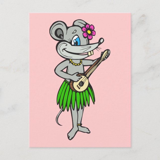 Postal Hawaii Hula Mouse (Anverso)