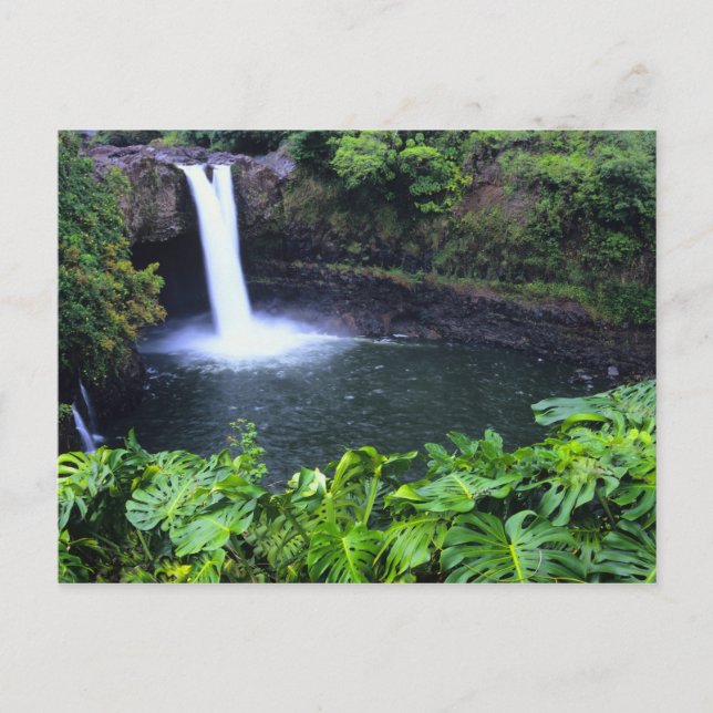 Postal Hawaii, Isla Grande, Hilo, Cataratas Arcoiris, Lus (Anverso)