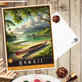 Postal Hawaii | Postcarta estatal hiperrealista