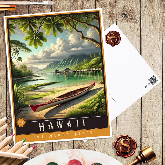 Postal Hawaii | Postcarta estatal hiperrealista (Subido por el creador)
