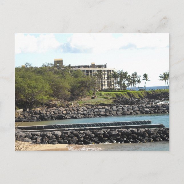 Postal Hawaii Resort en la playa (Anverso)
