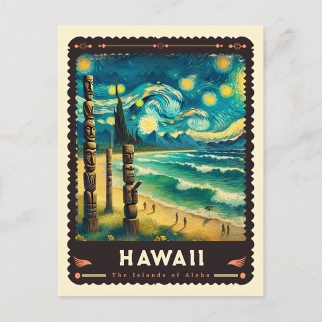 Postal Hawaii | Vincent Van Gogh Inspired (Anverso)