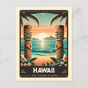 Postal Hawaii   Vintage patriótico