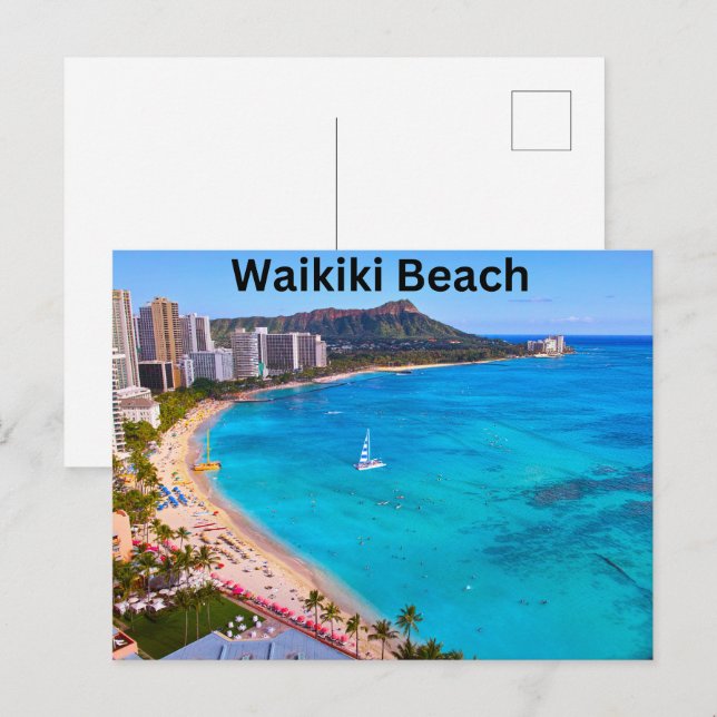 Postal Hawaii Waikiki Beach (Anverso / Reverso)