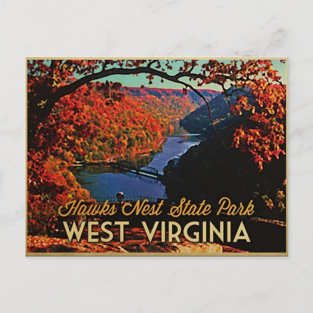 Postal Hawks Nest SP West Virginia (Anverso)
