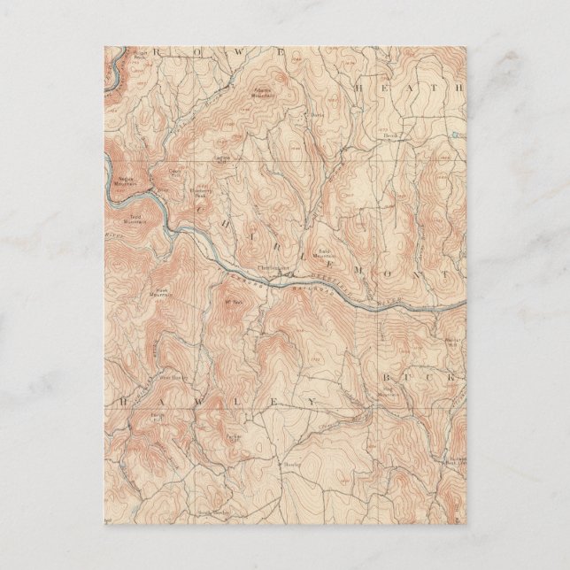 Postal Hawley, Massachusetts (Anverso)