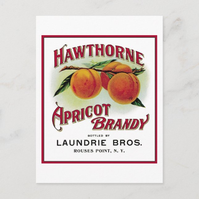 Postal Hawthorne Apricot Brandy (Anverso)