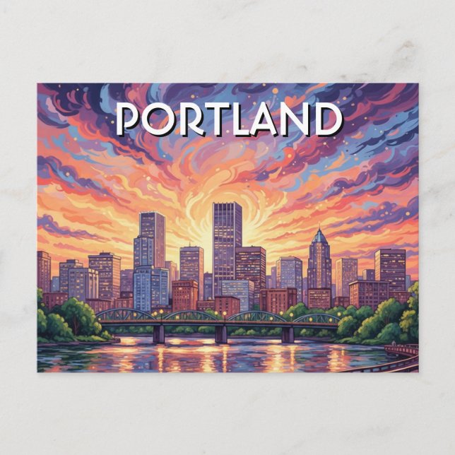 Postal Hawthorne Bridge Portland Oregon (Anverso)