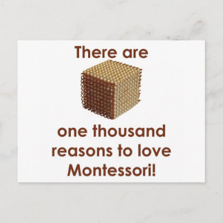 Postal Hay 1000 razones para amar Montessori