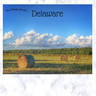 Postal Hay Bales Afuera de Georgetown Delaware