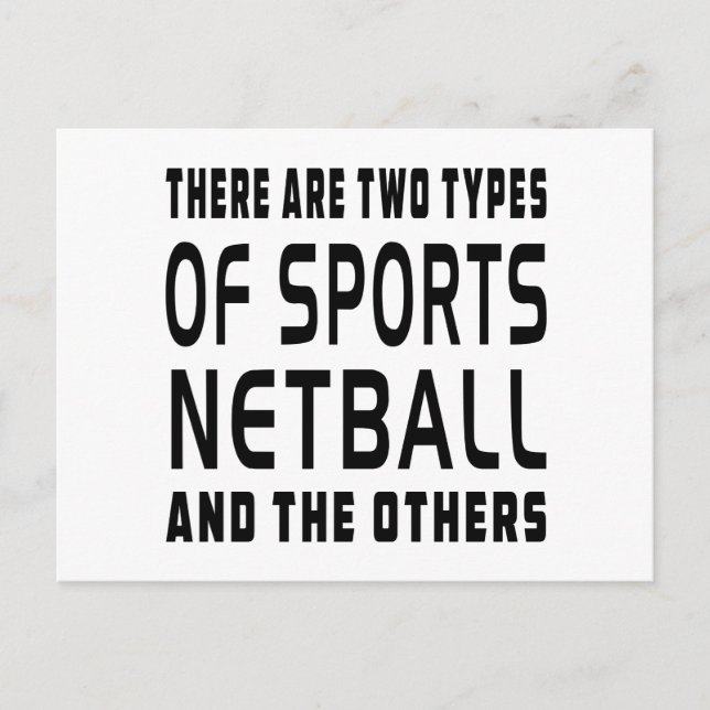 Postal Hay Dos Tipos De Netball Deportivo (Anverso)