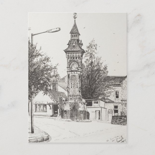 Postal Hay en la torre del reloj en Wye 2007 (Anverso)