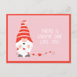 Postal Hay Gnome Uno Como Tú Rosa Rojo